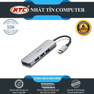 BỘ CHUYỂN TYPE-C RA 3 USB 3.0 + HDMI SSK SHU-C545