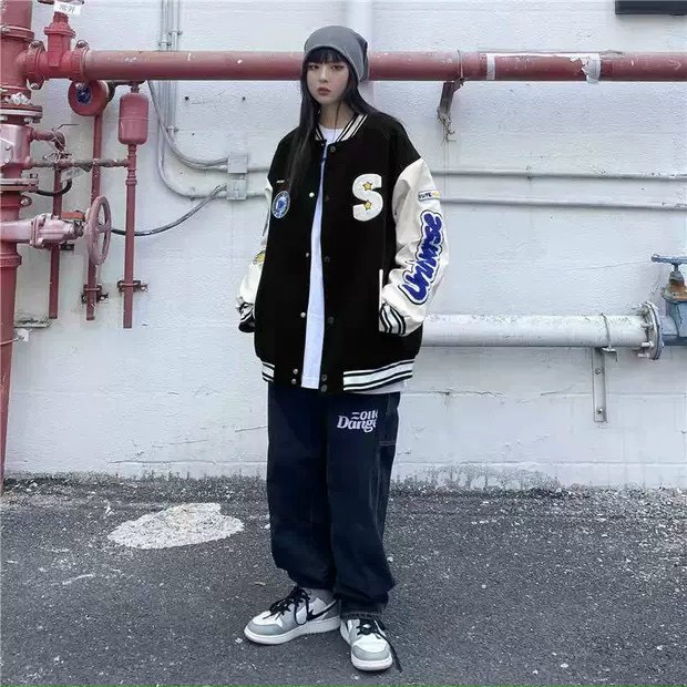Áo Khoác Bomber Dù Unisex Thêu Chữ S Ulzzang Nữ Nhiều Mẫu Hot Áo Bomber Dù 2 Lớp Lên From Mặc Siêu Đẹp