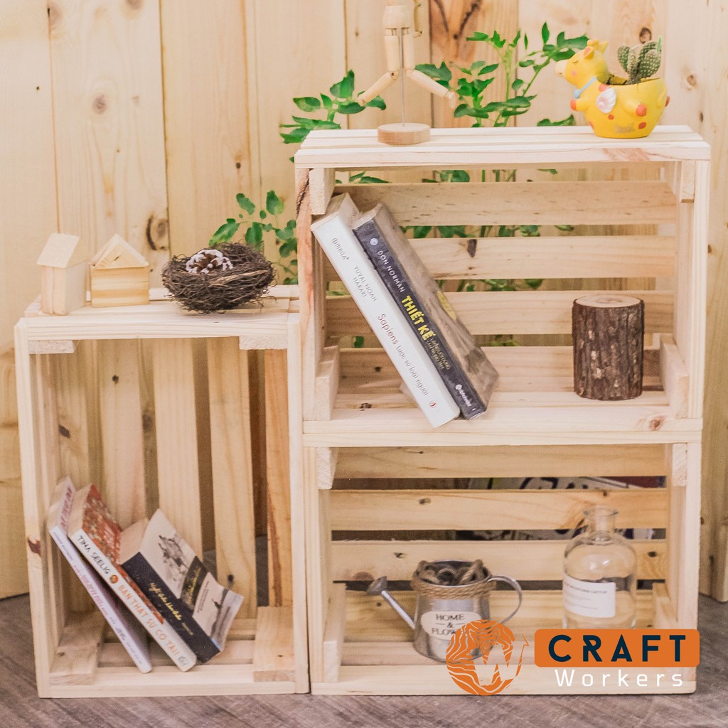 THÙNG GỖ PALLET CRAFT - GIÁ RẺ - TRANG TRÍ ĐA NĂNG