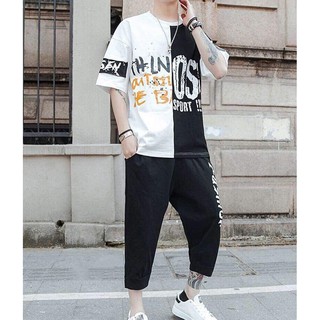Bộ Thun Nam Hè Thể Thao Bộ Nam Bộ Fas ion Bộ Nam Hè  Chất Thun Cotton 3 Màu Cao Cấp