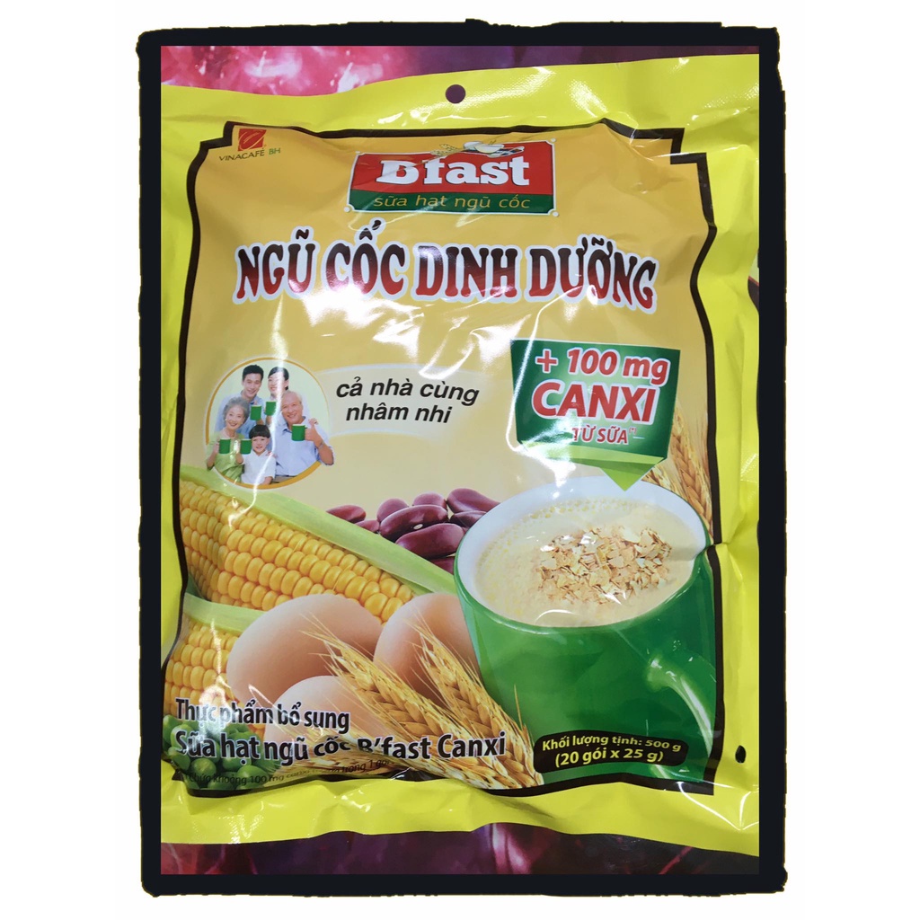 Ngũ cốc dinh dưỡng Bfast canxi gói 500g