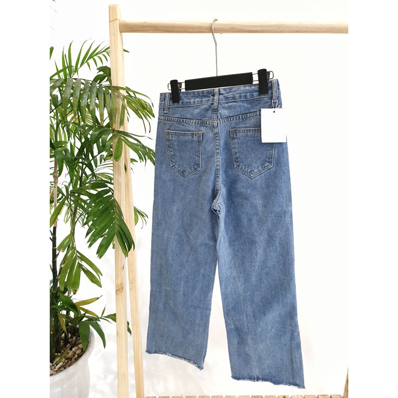 Jean dài trơn ống rộng tua rua ít (hình shop tự chụp) | BigBuy360 - bigbuy360.vn