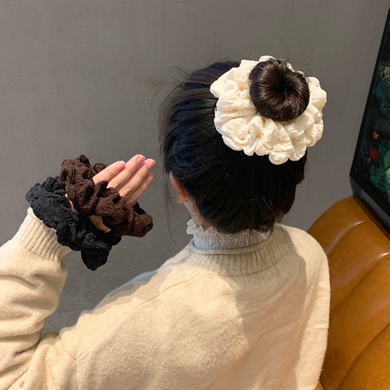 Dây Buộc Tóc Co Giãn Mềm Mại Màu Trơn Thời Trang Cho Nữ dreamdiary