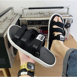 Giày Sandal Nữ Nam 2024, Dép Quai Hậu Đi Học 3 Quai Ngang Cao Cấp Đế Cao Su Nguyên Khối