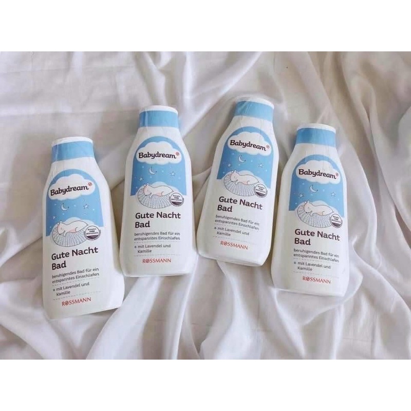 Sữa tắm cho trẻ em Đức ⚡ CAO CẤP ⚡ Sữa tắm Babydream Gute Nacht Bad 500ml Nội địa Đức giúp bé ngủ ngon