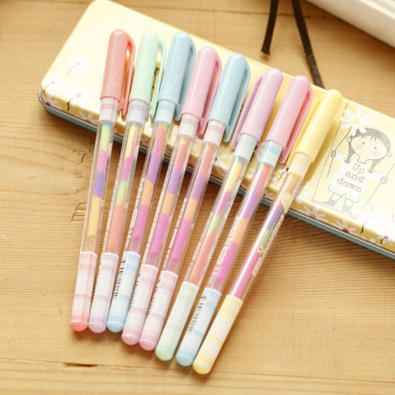 Set 12 Bút Đánh Dấu Nhiều Màu Sắc Phong Cách Hàn Quốc