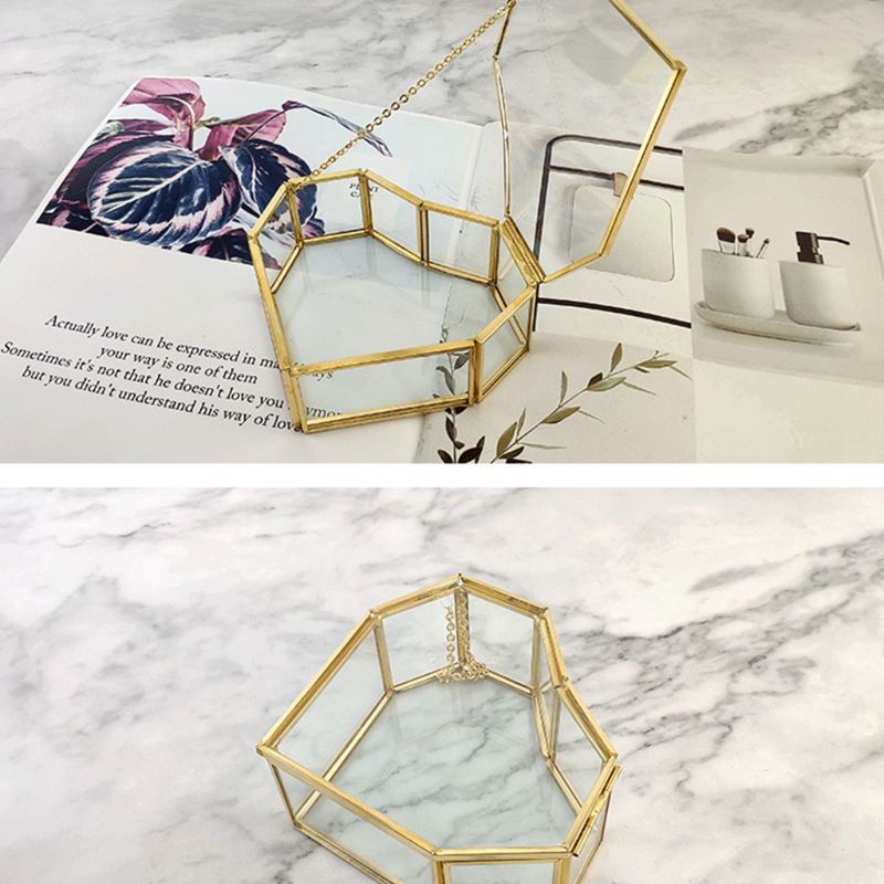 Flgo Hộp Thủy Tinh Trong Suốt Đựng Trang Sức Hình Trái Tim