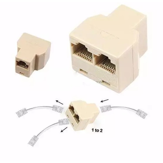 Combo 5 cầu nối mạng 1-2 - Đầu nối dây mạng RJ45 1 ra 2 - Đầu chia mạng 1 ra 2- Hiệu suất cao, dễ dàng và bền để sử dụng