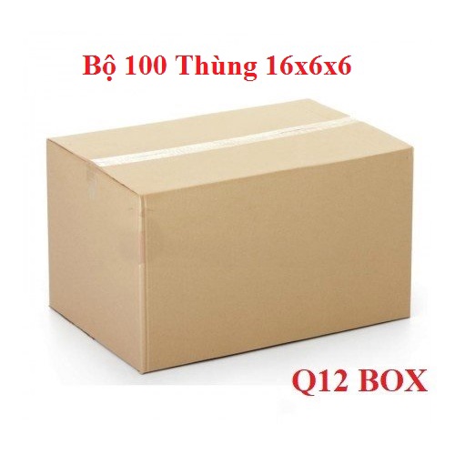 Q12 - Bộ 100 Thùng Carton Size 16x6x6 Cm Hộp Carton Giá Rẻ