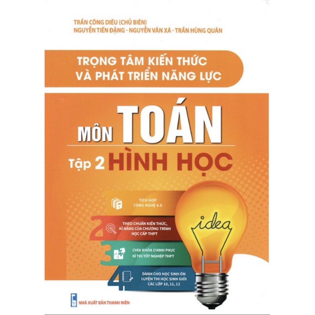 Sách - Trọng tâm kiến thức và phát triển năng lực môn Toán Hình Học tập 2
