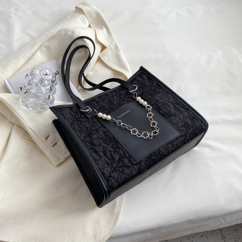 Túi Xách Nữ Cỡ Lớn Phối Ren Phong Cách Vintage Thời Trang