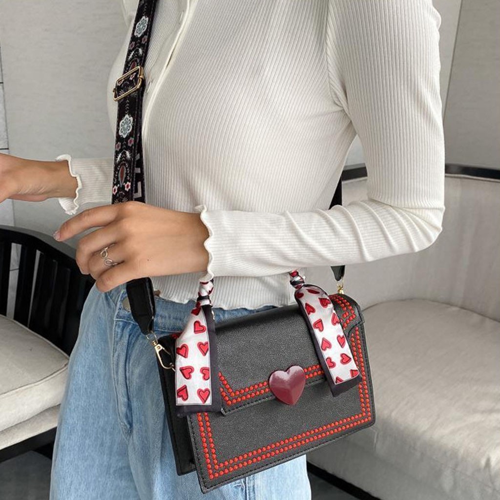 Túi Xách JADENTX12 Túi Đeo Chéo Nữ Kết Hợp Cầm Tay Dây Quấn Họa Tiết Thêu Nắp Trái Tim Ngọt  Ngào Chính Hãng JADEN STORE | BigBuy360 - bigbuy360.vn