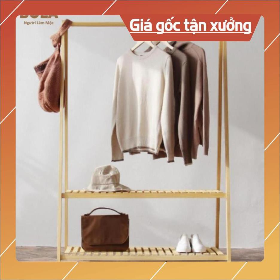 (Giá Xưởng) Bảo Hành 1 Năm.Giá Treo Quần Áo 2 Tầng Gỗ Đa Năng(Giá Rẻ Vô Địch)