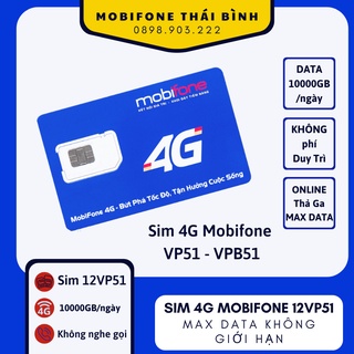 Sim 4G Mobifone VPB51, Sim Max Băng Thông Tốc Độ Cao – Free 12 Tháng Sử Dụng