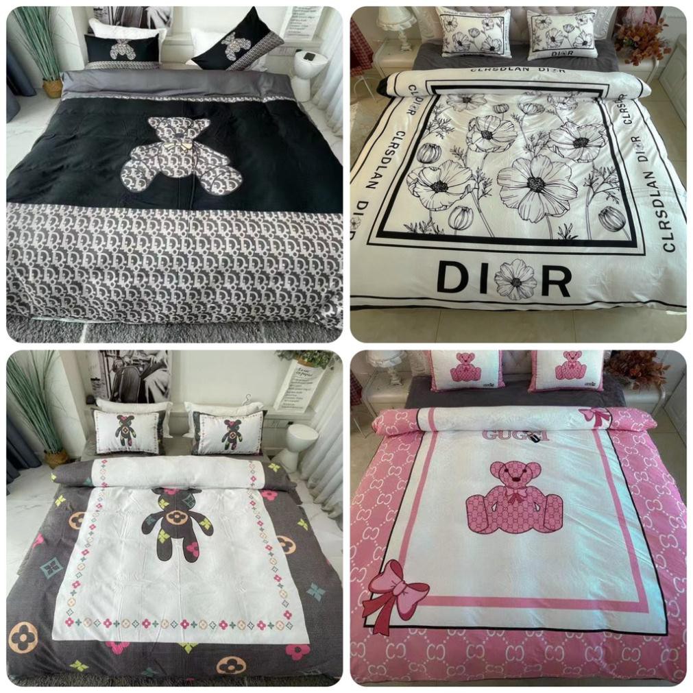 Mẫu chăn ga thương hiệu 4 món sang xịn mịn nỉ nhung mịn cao cấp hàng nhập khẩu