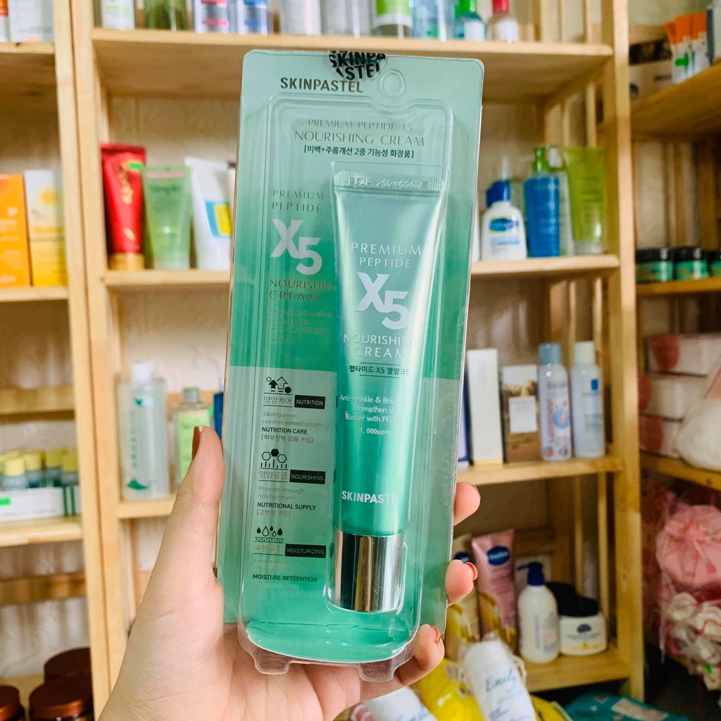 Kem Trẻ Hoá Da Retinol X5 Elastin 0,1% Cream Skinpastel Premium Peptide Hàn Quốc 30ml