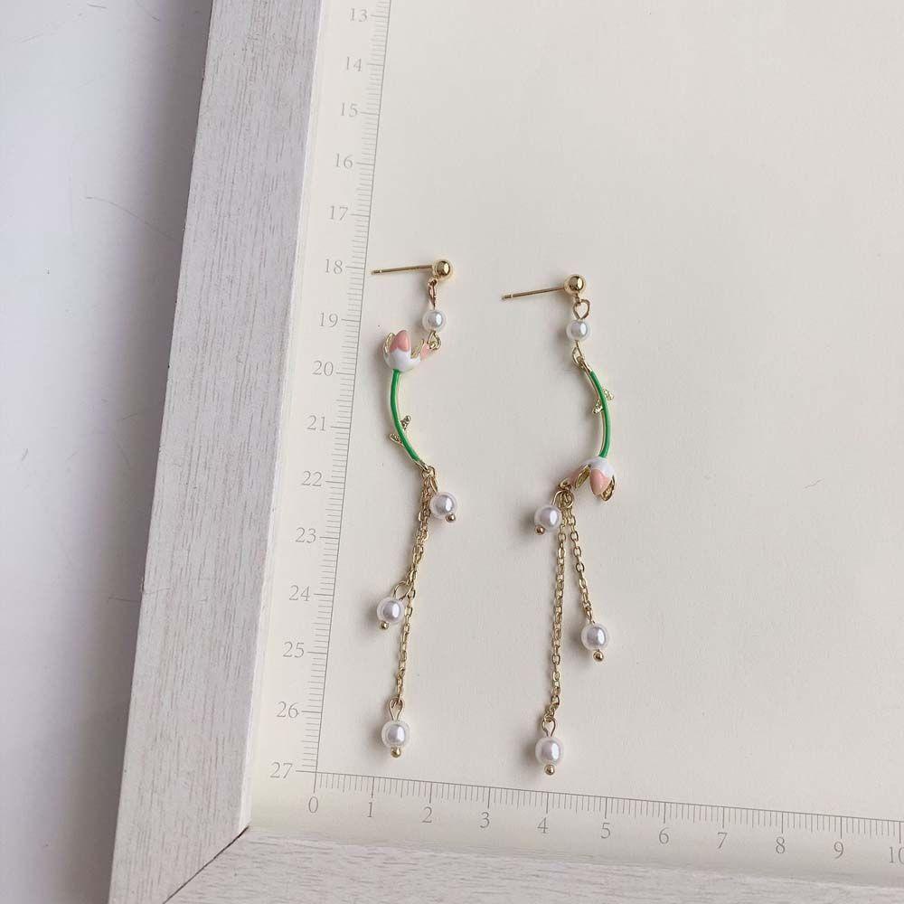 JARRED Vòng Cổ Choker Mặt Hoa Tulip Ngọt Ngào Phong Cách Hàn Quốc Cho Nữ