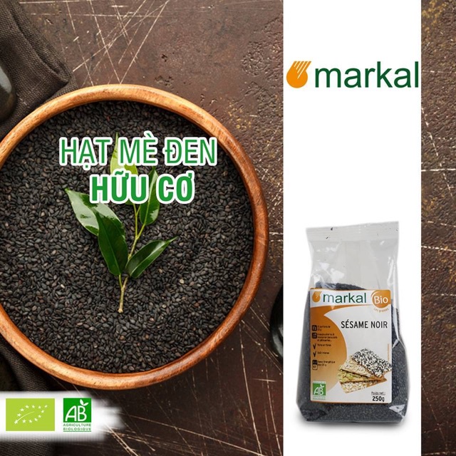[Markal] Hạt mè / hạt vừng hữu cơ 2 màu đen trắng, gói 250gr sử dụng đa năng trong nấu nướng