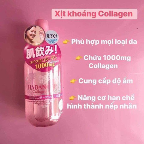 Xịt khoáng Hadanomy Collagen Mist Nhật Bản 250ml