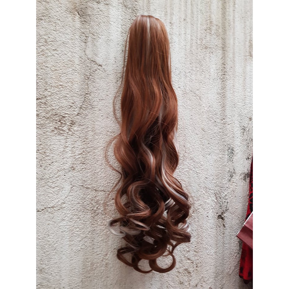 Tóc giả ngoạm line khói 55cm 💖FREESHIP💖 Tóc ngoạm line Khói N-154