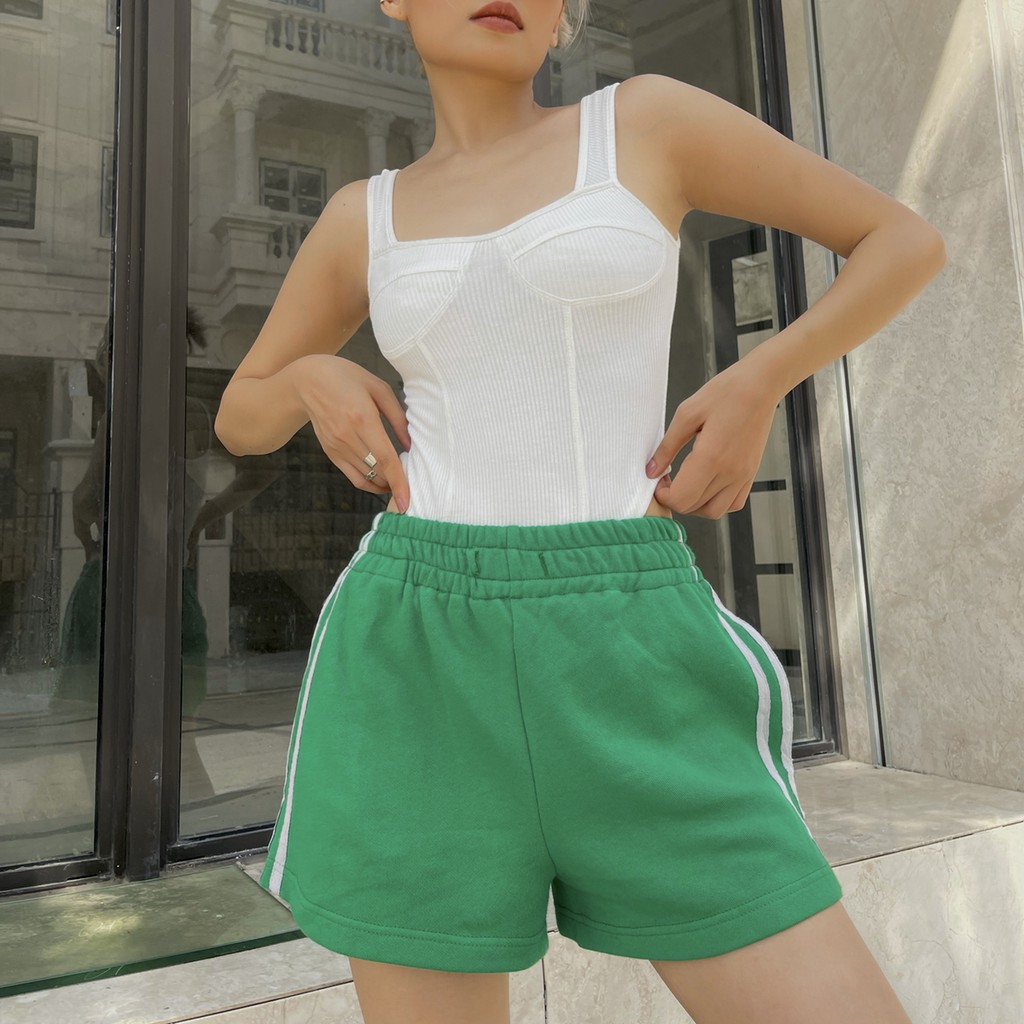 TATICHU - Quần Short thun viền thể thao - Double Side Stripe Short