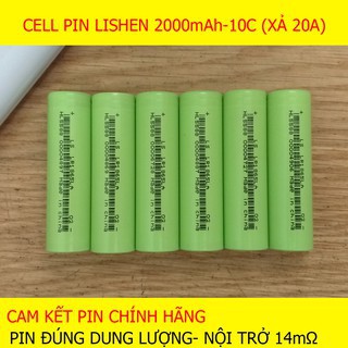 Cell Pin 18650 Lishen Xanh Chính Hãng 2000mAh 10C Xả 20A - Pin Lisen Chính Hãng Loại Tốt Dung Lượng Cao Xả Cao Giá Rẻ