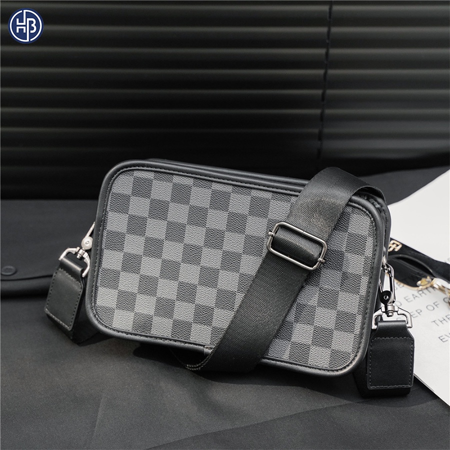 MESSENGER BAG - TÚI ĐEO CHÉO BẢN LỚN KẺ CARO - PA38 | BigBuy360 - bigbuy360.vn