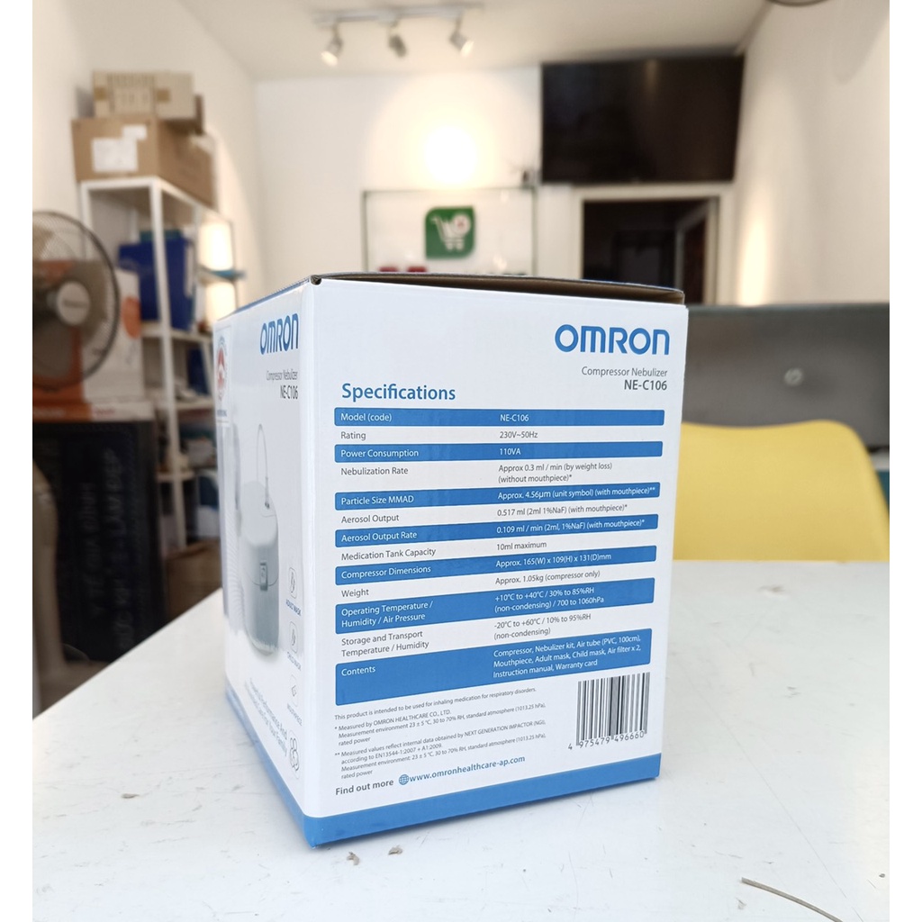 Máy Xông Xông Khí Dung OMRON NE-C106 Xông Mũi Họng Bảo Hành 2 Năm - MEDMART