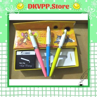 Bút máy/bút mài ánh dương ad046 - dkvpp.store ngòi mài 2 màu, bút máy viết chữ đẹp nét thanh đậm