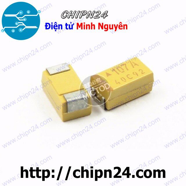 [2 CON] Tụ Tantalum Dán SMD6032 100uf 10V 107A