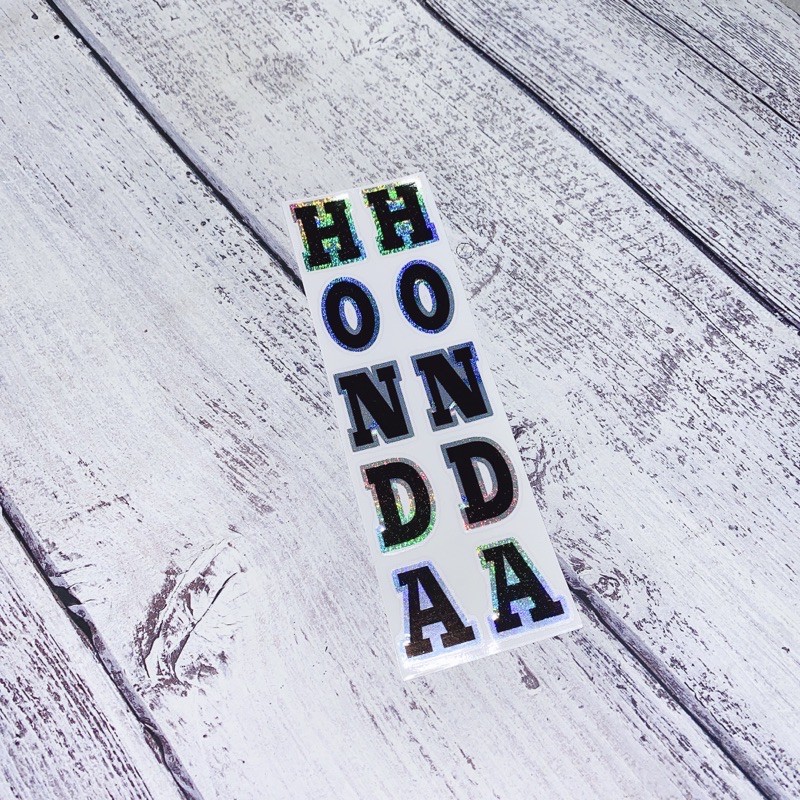 Tem decal dán phuộc trước chữ HONDA chữ đứng lánh lấp
