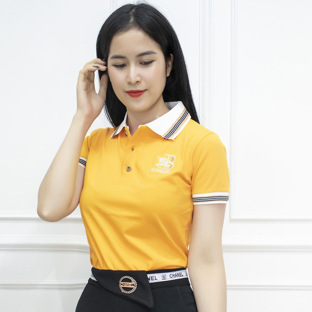 Áo polo nữ phông trơn có cổ sơ mi form vừa thoải mái AMYRA - Áo phông nữ có cổ Polo trơn tay ngắn cổ bẻ Bassic at017 | BigBuy360 - bigbuy360.vn
