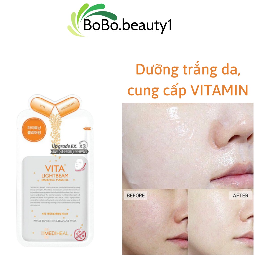 Mặt nạ giấy Mediheal dưỡng trắng sáng da Hàn Quốc mask giảm mụn cấp ẩm nâng cơ chống lão hóa mờ nếp nhăn