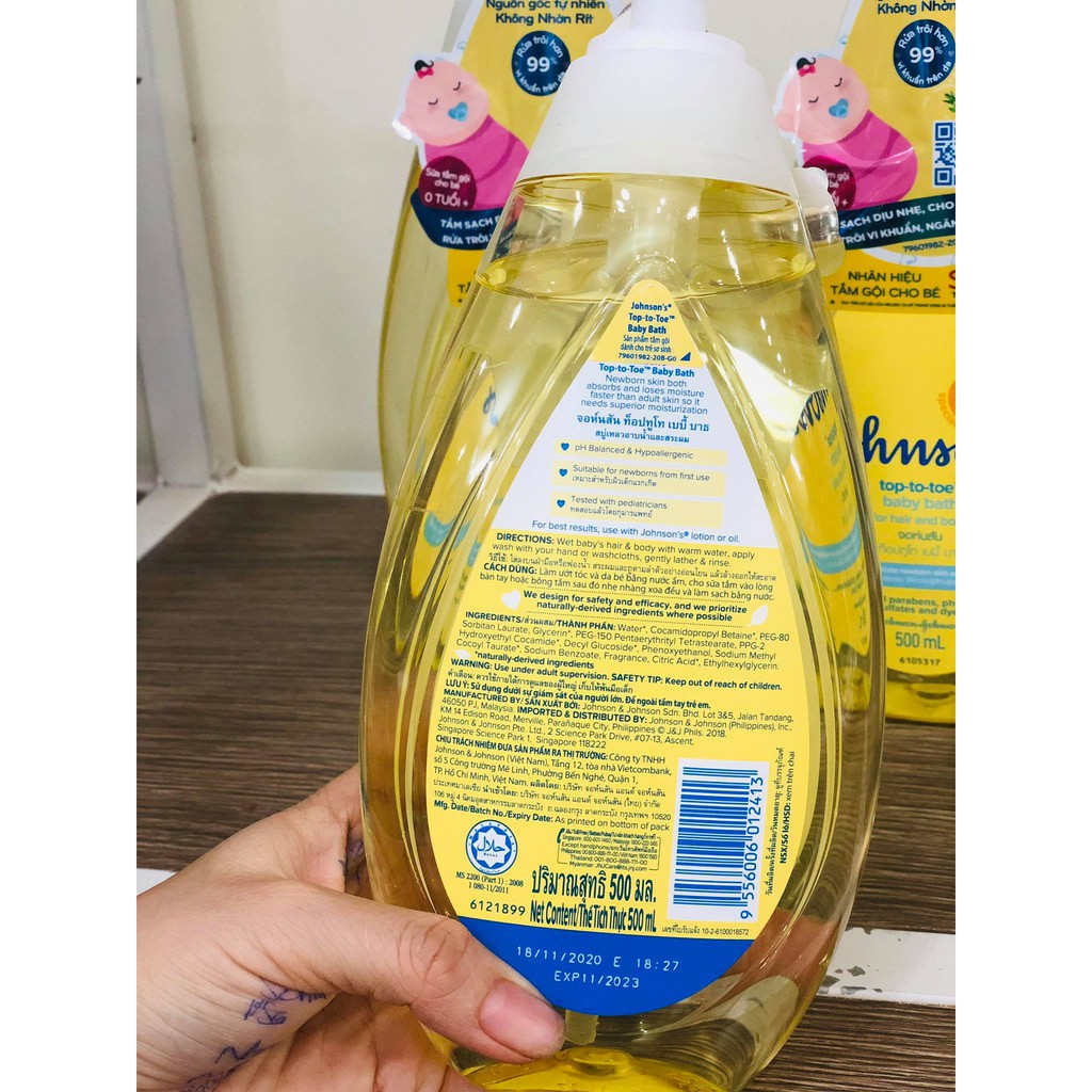 Sữa tắm Johnson'baby mẫu mới