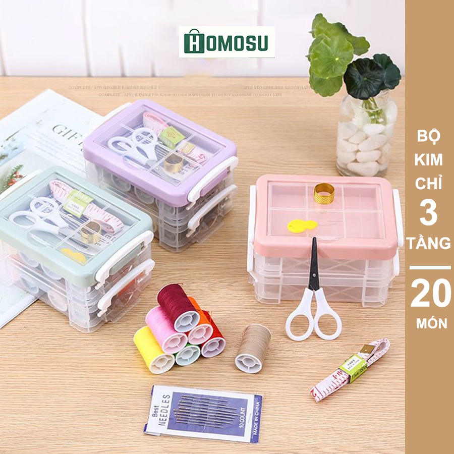 Hộp Kim Chỉ 3 Tầng 20 Món Thích Hợp Cho Gia Đình Z012