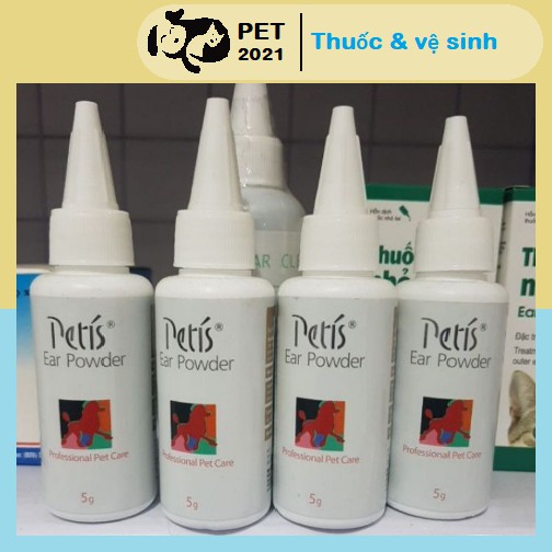 Bột Nhổ Lông Tai Petis Ear Powder Cho Chó Mèo Lọ 5g - PET 2021