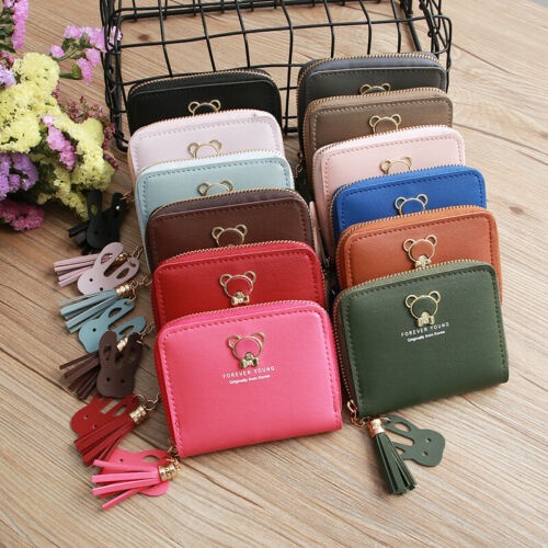 Hầu hết Ví Mini Màu Trơn Hình Gấu Dễ Thương / Ví Cầm Tay Chống Thấm Nước Trang Điểm Phong Cách Đơn Giản / Thiết Thực Cho Nữ