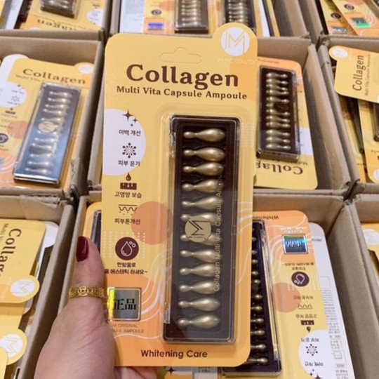 (Vỉ 12 viên) Collagen tươi chống lão hóa JM Collagen Multi Vita Capsule Ampoule (12 viên x 400mg)