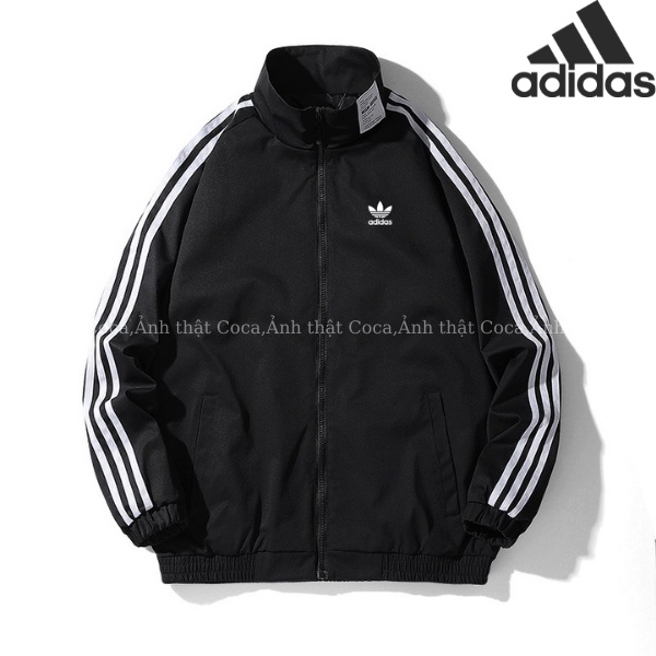 Áo khoác thể thao nam adidas das đẹp 3 sọc bigsize 100kg cao cấp thun poly lớp dày dặn hàng logo thêu -Coca shop