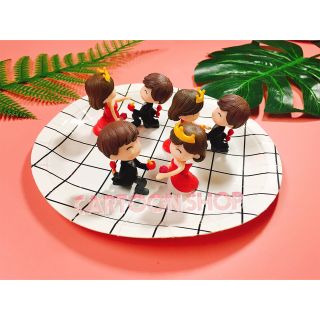 Charm cặp cô dâu chú rể 6cm dễ thương trang trí slime