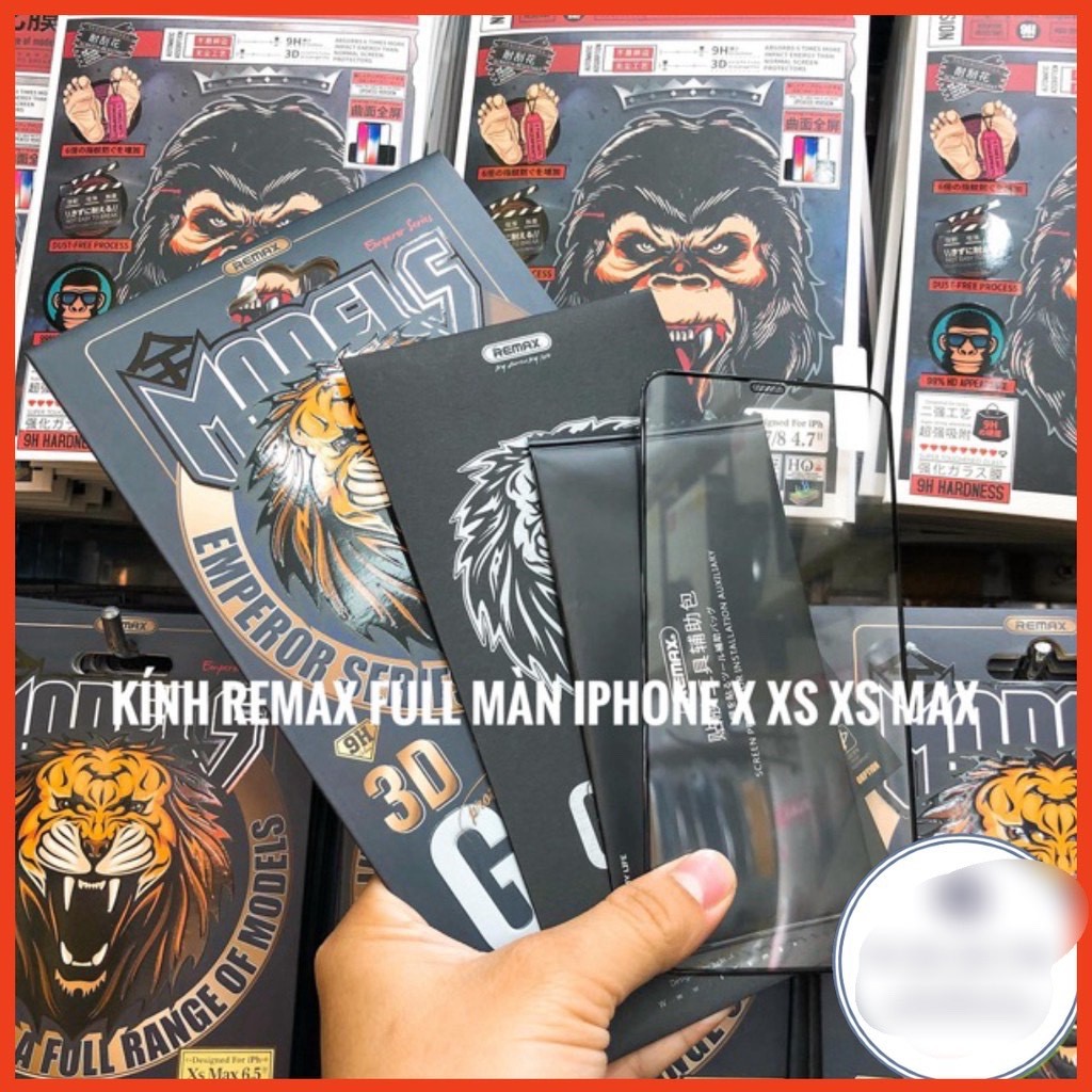 FULL MÀN REMAXKính cường lực siêu mỏng 3d iPHONE 6 6S 7 8 SE / PLUS X XS XR / 11 12 / MINI / PRO / MAX 0.3mm gl 45