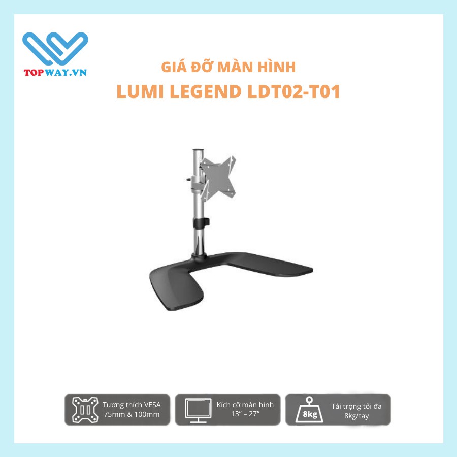 [GIÁ ĐỠ] GIÁ TREO MÀN HÌNH MÁY TÍNH 13&quot;- 27&quot; LUMI LEGEND LDT02-T01