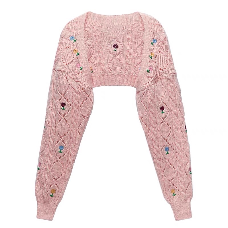 Set áo len croptop zara