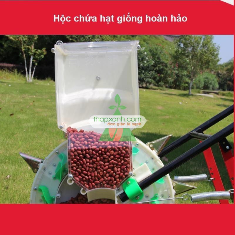 Máy gieo hạt tự động 8 răng, Máy gieo hạt 1 hàng bánh lăn 20cm, Máy gieo đậu phộng, Lạc