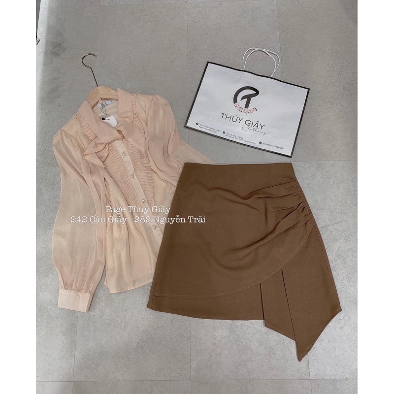 chân váy váy chữ A vạt lệch hàng chuẩn | BigBuy360 - bigbuy360.vn