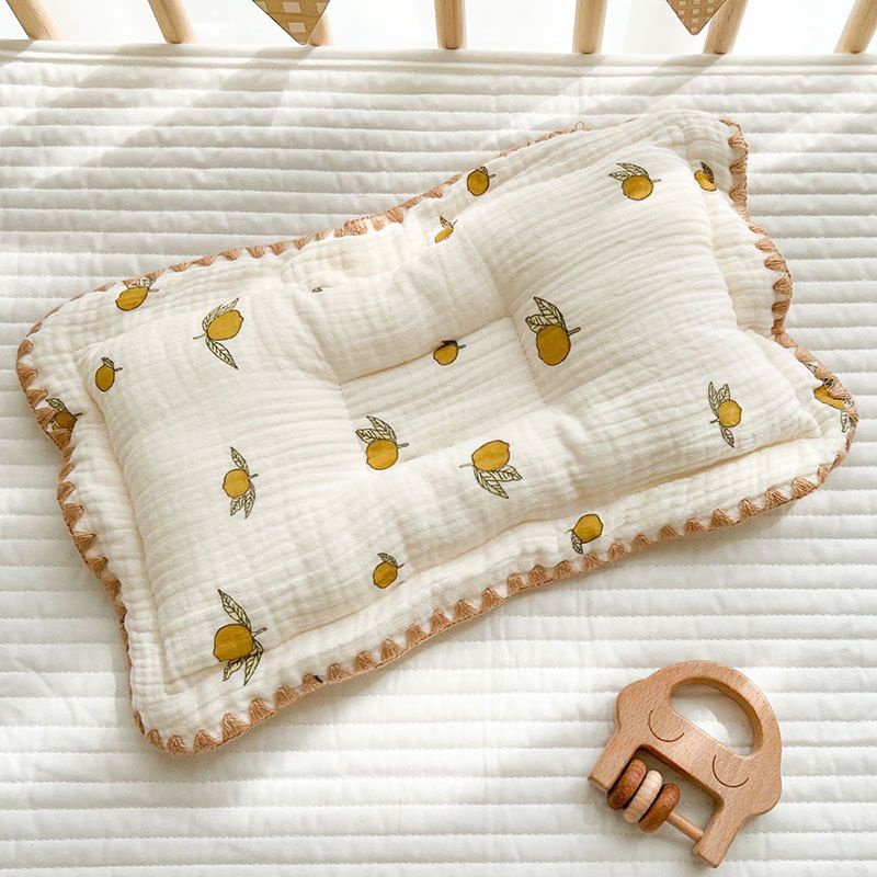 BooBoo Baby - Gối xô muslin, Gối xô bông có lõm định hình chống méo đầu cho bé phù hợp bé từ 0-1 tuổi