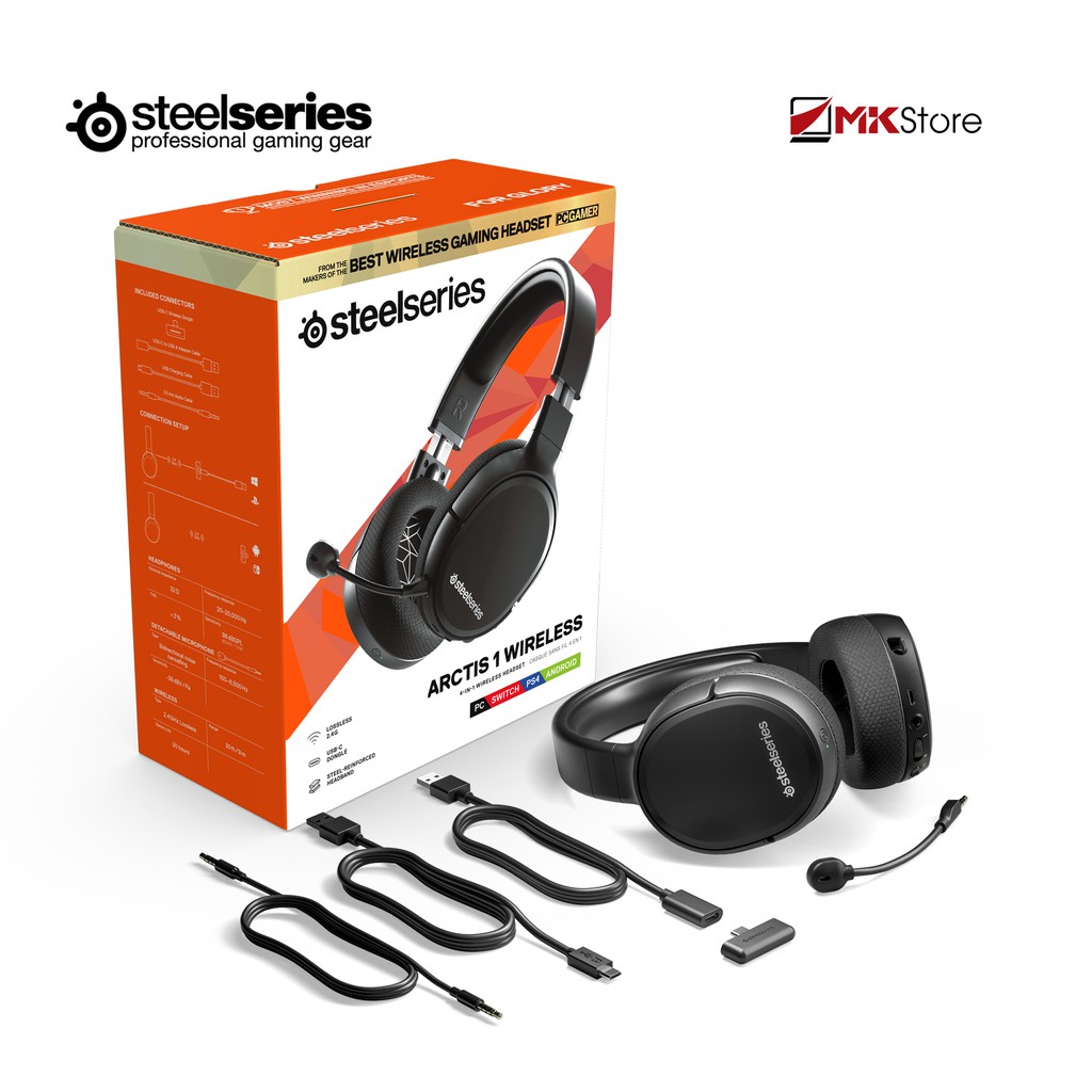 Tai nghe Gaming Steelseries ARCTIS 1 WIRELESS 4-in-1 Wireless Gaming Headset