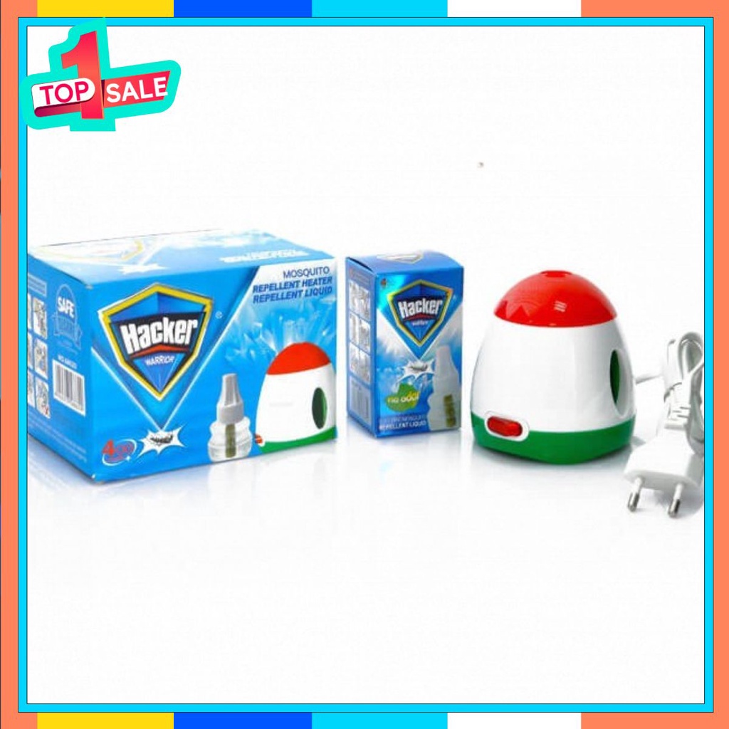 MÁY ĐUỔI MUỖI HACKER XÔNG TINH DẦU TẶNG KÈM 1 LỌ DÙNG THỬ (45ML)[CHUẨN GIÁ TỐT[