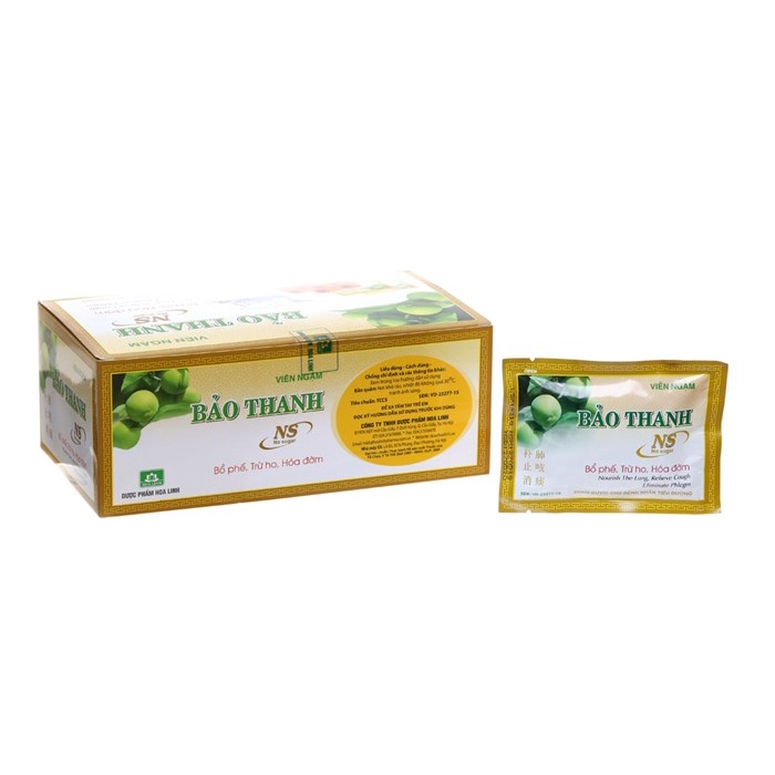 Viên ngậm kẹo ngậm Bảo Thanh xanh thường/ vàng không đường hộp 20 viên