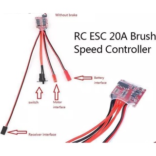 điều tốc ESC chổi than 20A chạy pin 2s